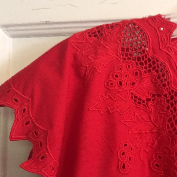 Vintage embroidered cropped cotton top - handmade w French hand sewn inseams! - Picture 9 of 14